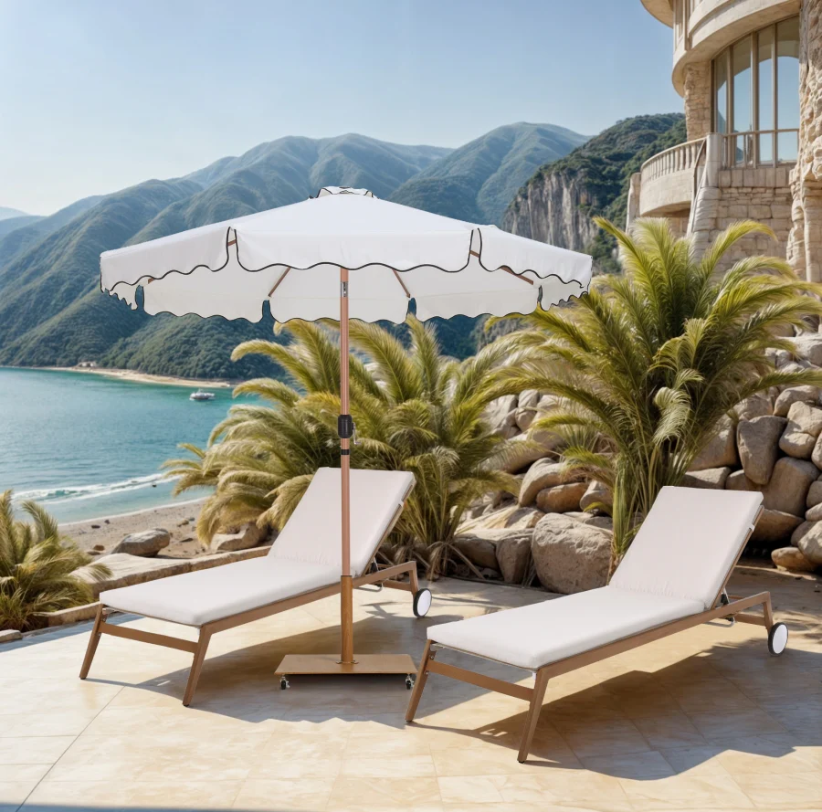 Amalfi Water Resistant Fabric And Aluminum Patio Umbrella - Image 13
