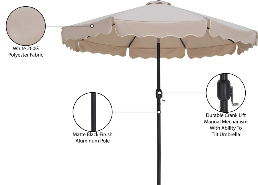 Amalfi Water Resistant Fabric And Aluminum Patio Umbrella - Image 33