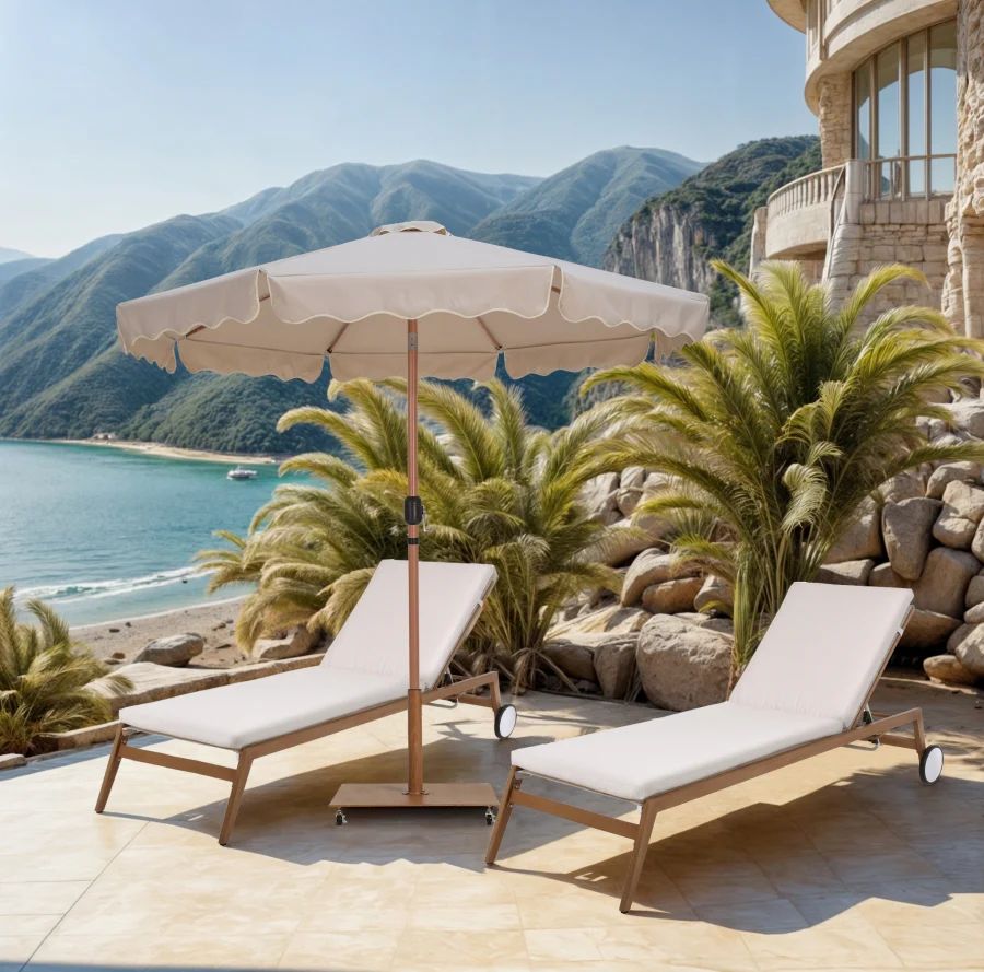 Amalfi Water Resistant Fabric And Aluminum Patio Umbrella - Image 27