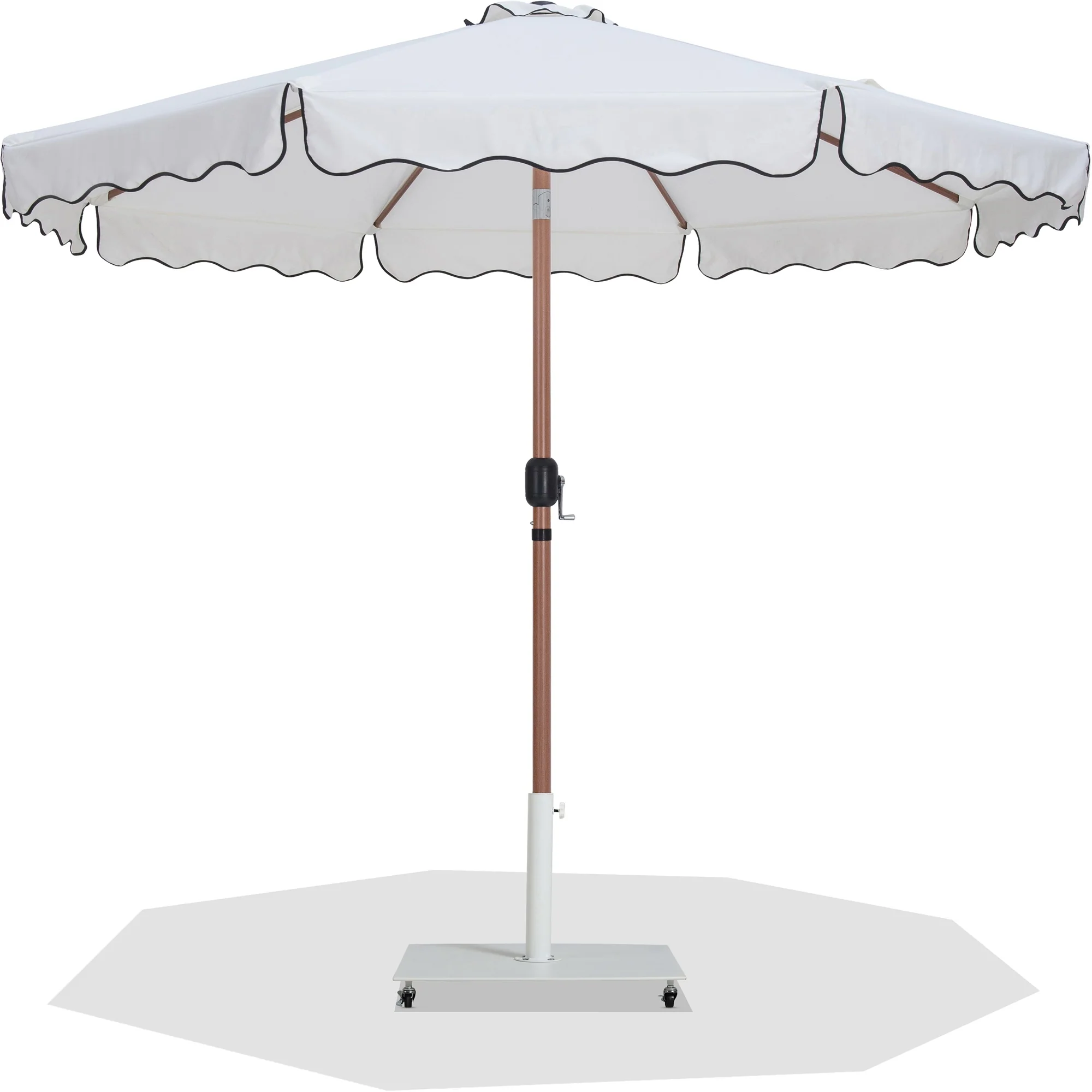 Amalfi Water Resistant Fabric And Aluminum Patio Umbrella With Base Set - Image 20