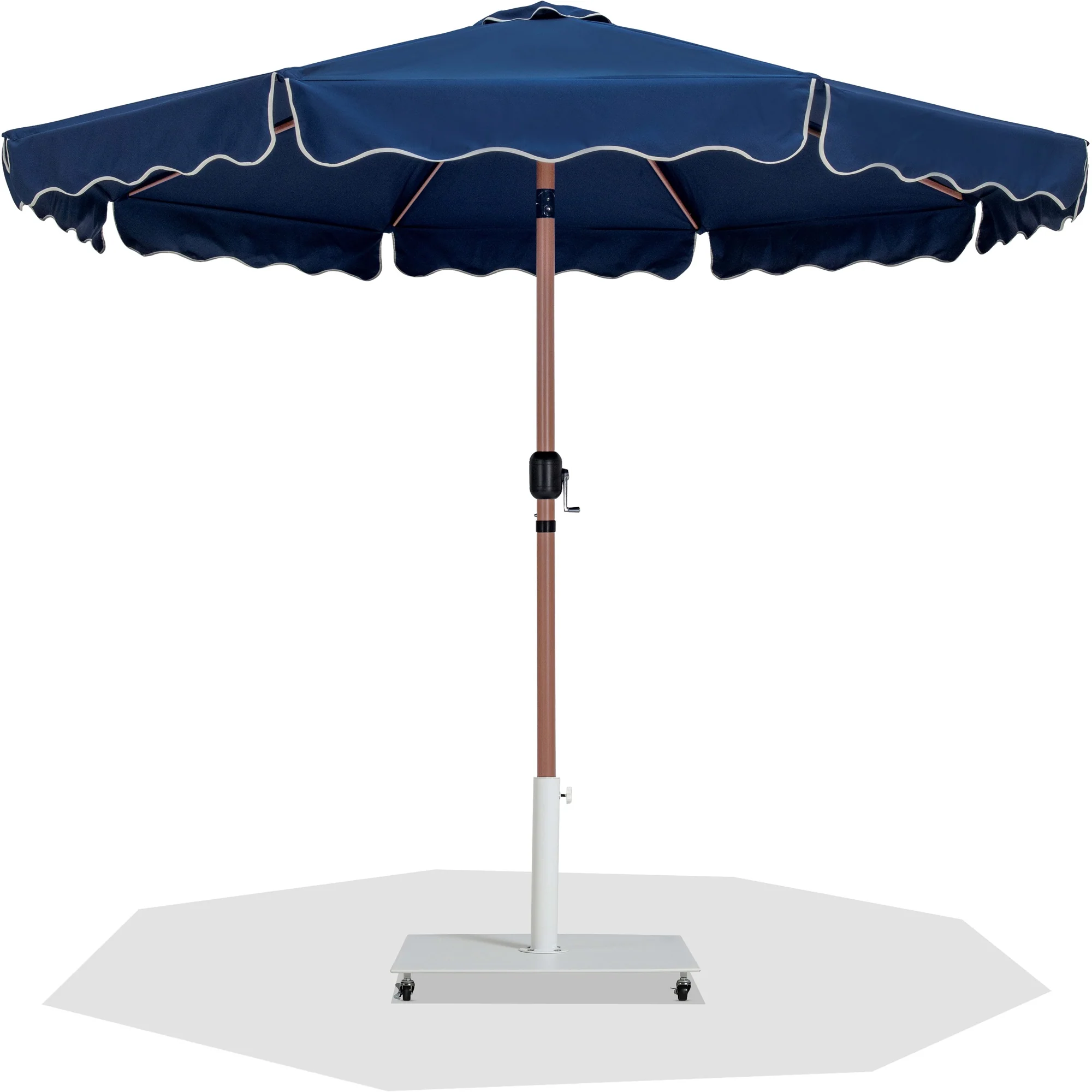 Amalfi Water Resistant Fabric And Aluminum Patio Umbrella With Base Set - Image 39