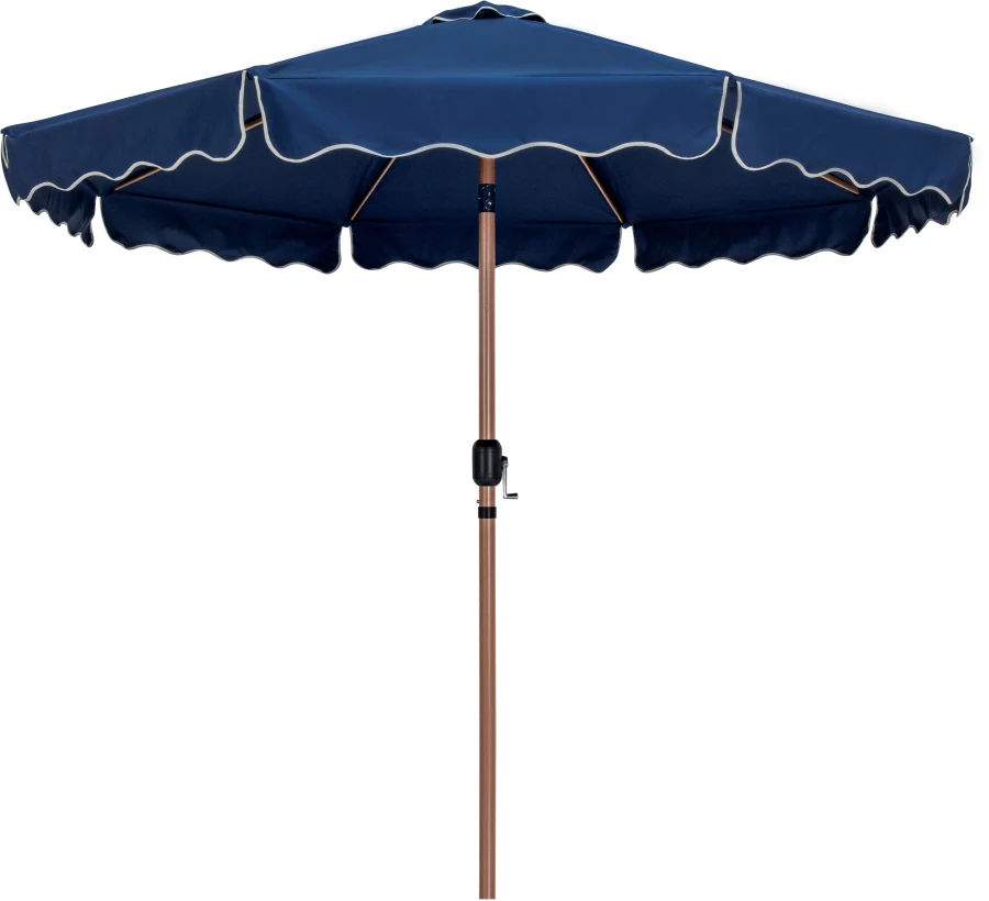Amalfi Water Resistant Fabric And Aluminum Patio Umbrella With Base Set - Image 41