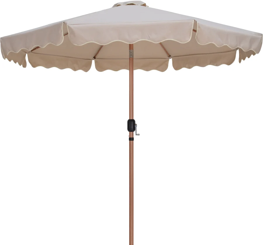 Amalfi Water Resistant Fabric And Aluminum Patio Umbrella With Base Set - Image 59