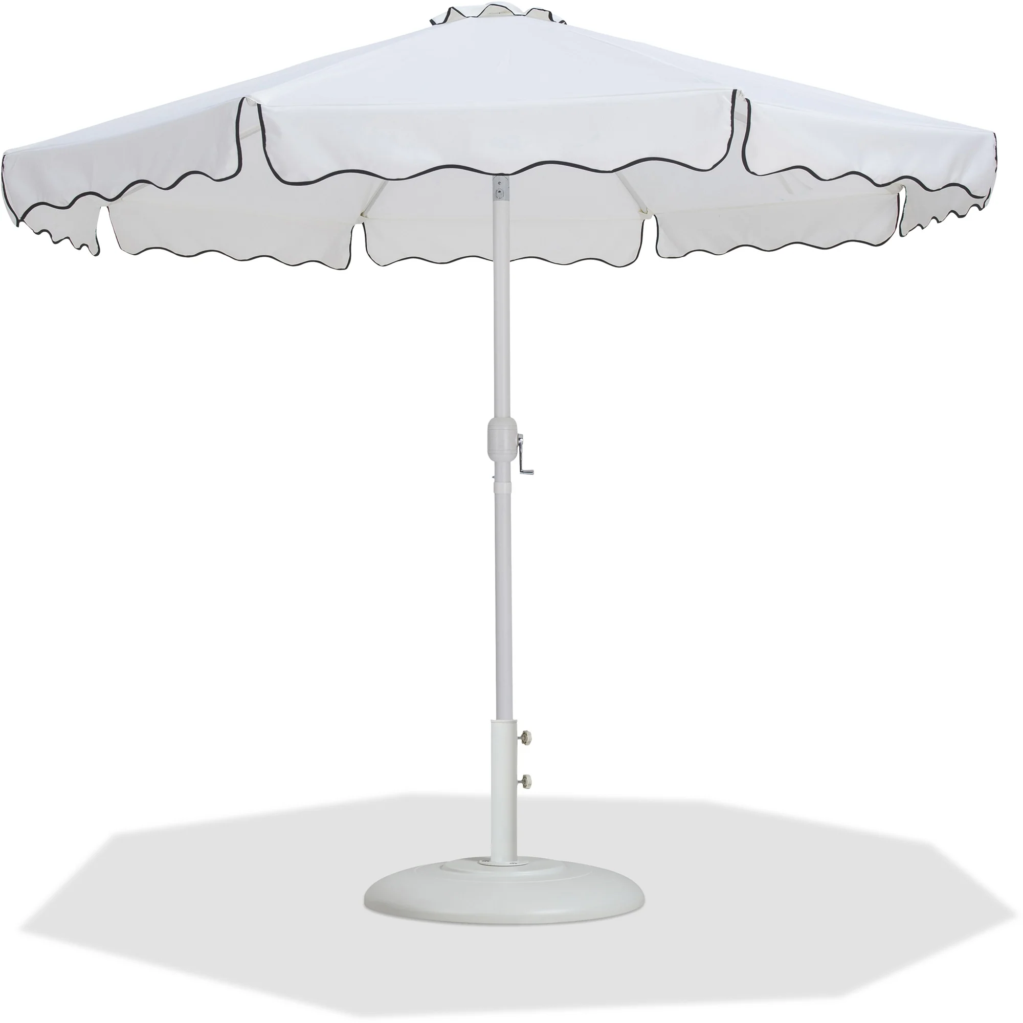 Amalfi Water Resistant Fabric And Aluminum Patio Umbrella With Base Set - Image 18