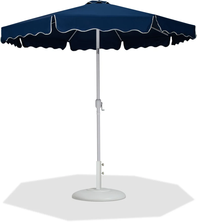 Amalfi Water Resistant Fabric And Aluminum Patio Umbrella With Base Set - Image 34