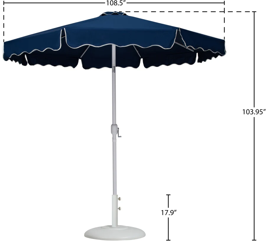 Amalfi Water Resistant Fabric And Aluminum Patio Umbrella With Base Set - Image 49