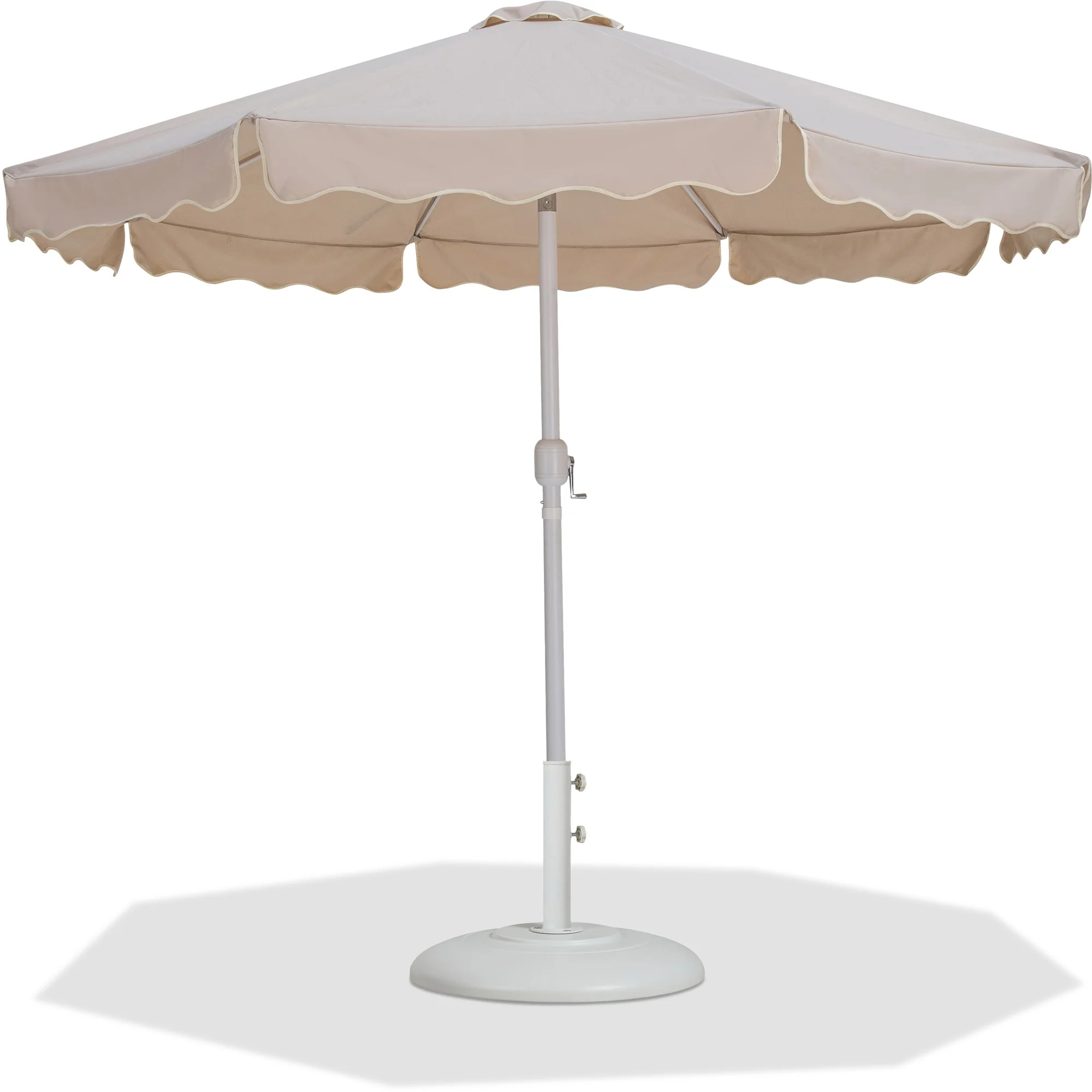 Amalfi Water Resistant Fabric And Aluminum Patio Umbrella With Base Set - Image 51