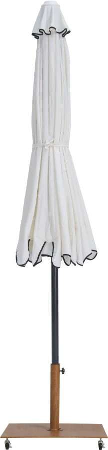 Amalfi Water Resistant Fabric And Aluminum Patio Umbrella With Base Set - Image 31