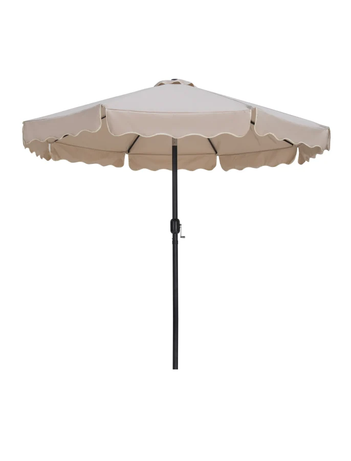 Amalfi Water Resistant Fabric And Aluminum Patio Umbrella With Base Set - Image 40
