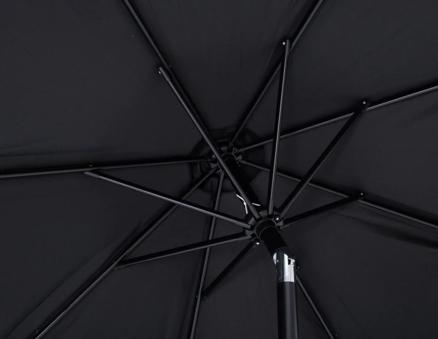 Amalfi Water Resistant Fabric And Aluminum Patio Umbrella With Base Set - Image 16