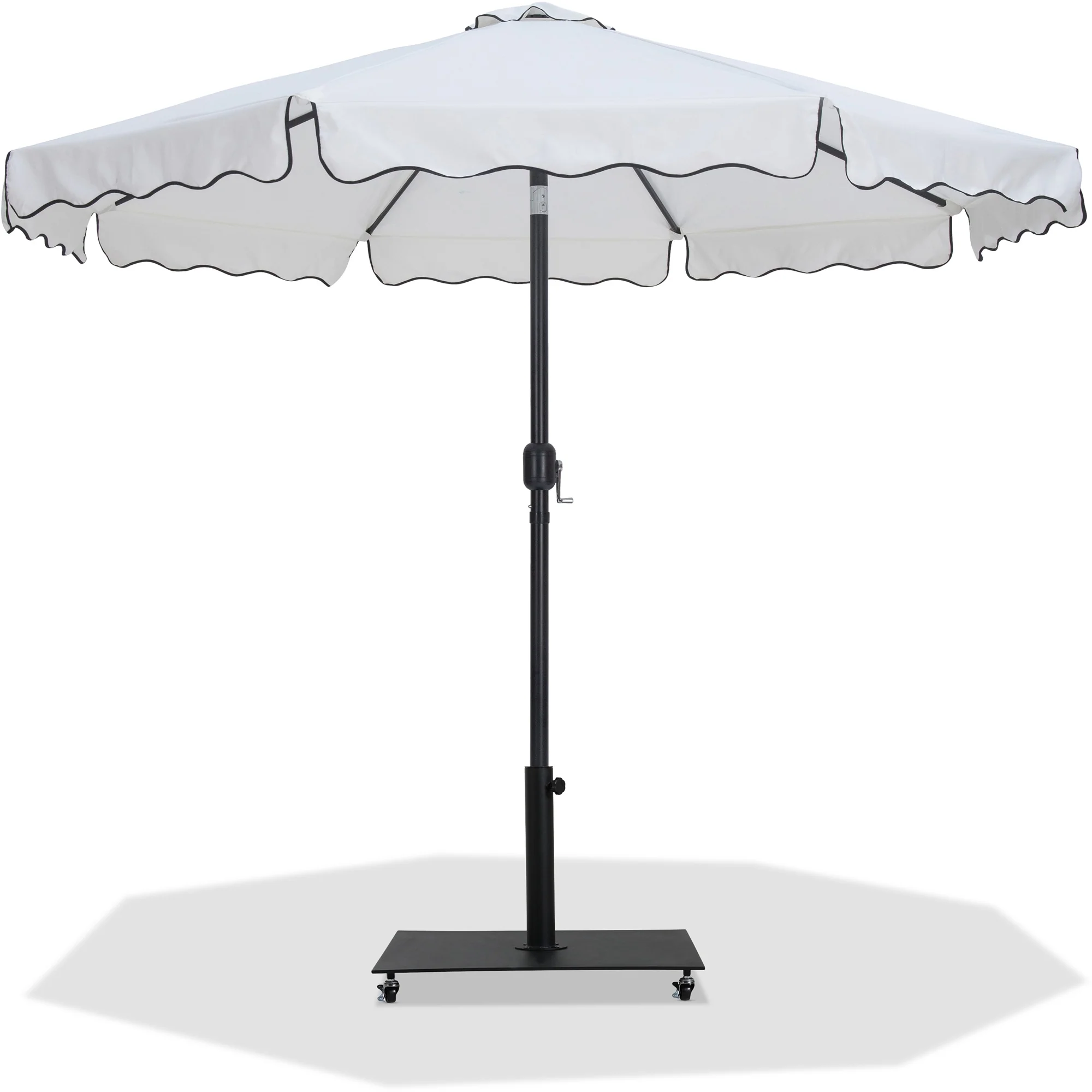 Amalfi Water Resistant Fabric And Aluminum Patio Umbrella With Base Set - Image 20