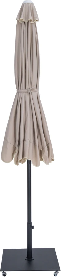 Amalfi Water Resistant Fabric And Aluminum Patio Umbrella With Base Set - Image 50