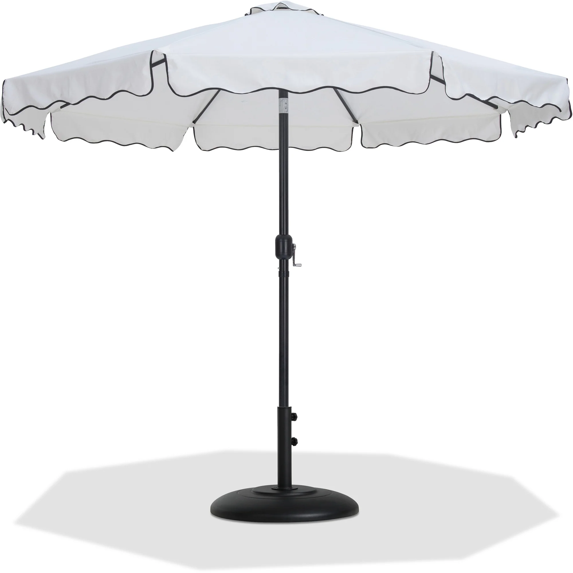 Amalfi Water Resistant Fabric And Aluminum Patio Umbrella With Base Set - Image 17