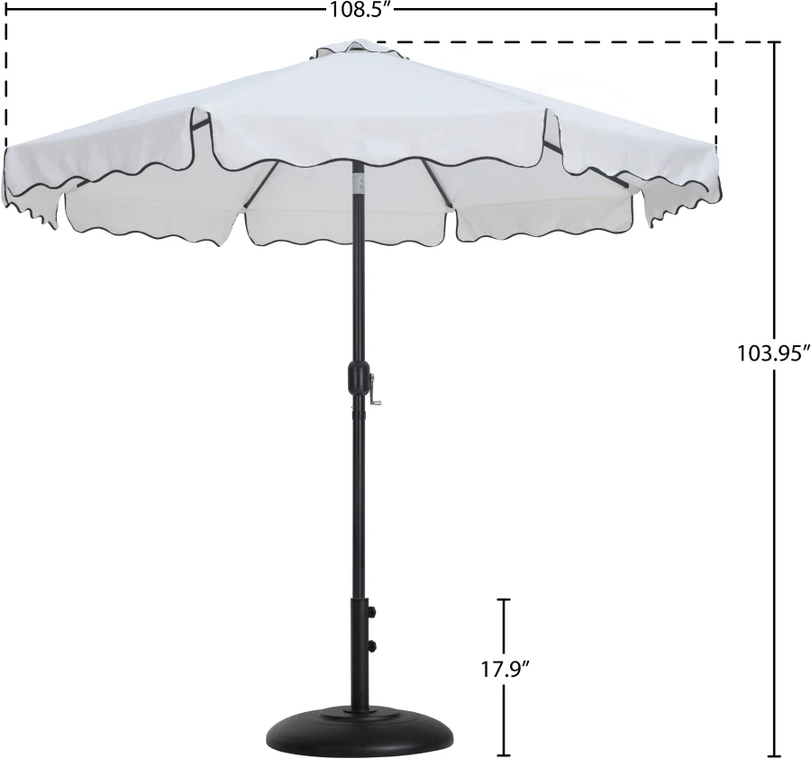 Amalfi Water Resistant Fabric And Aluminum Patio Umbrella With Base Set - Image 32