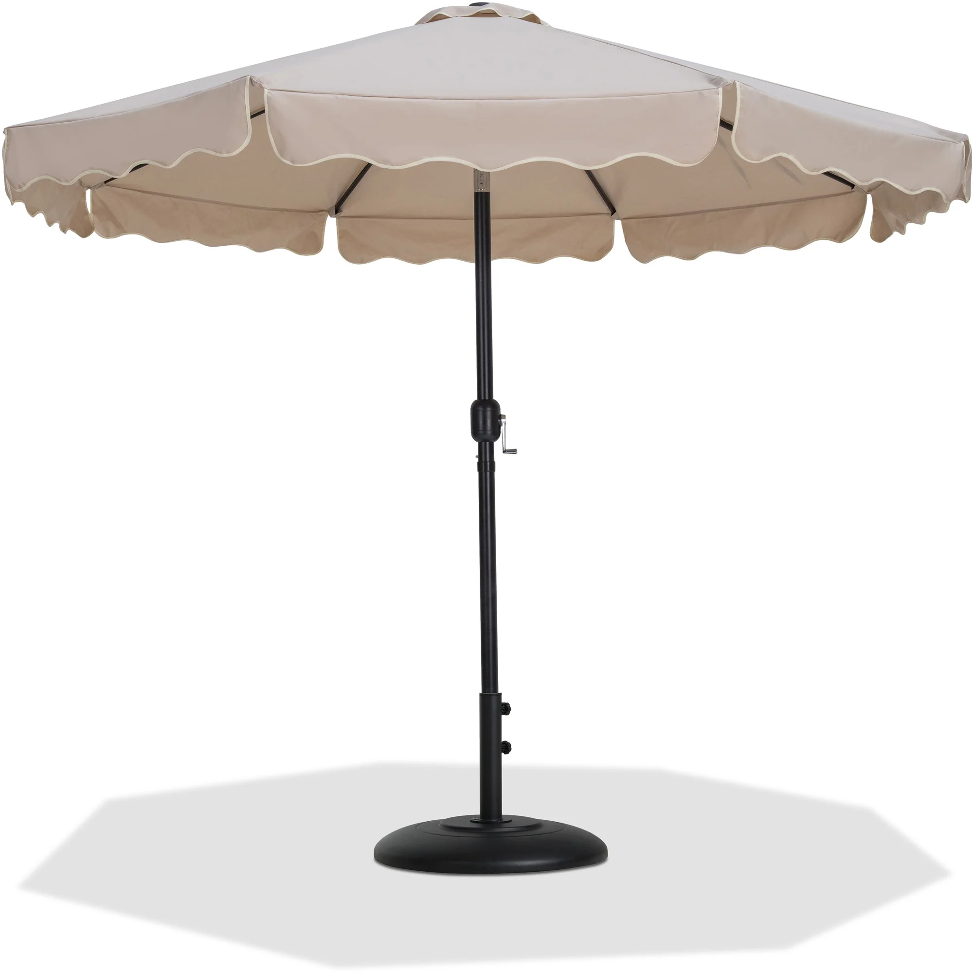 Amalfi Water Resistant Fabric And Aluminum Patio Umbrella With Base Set - Image 34
