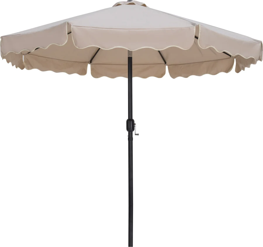 Amalfi Water Resistant Fabric And Aluminum Patio Umbrella With Base Set - Image 36