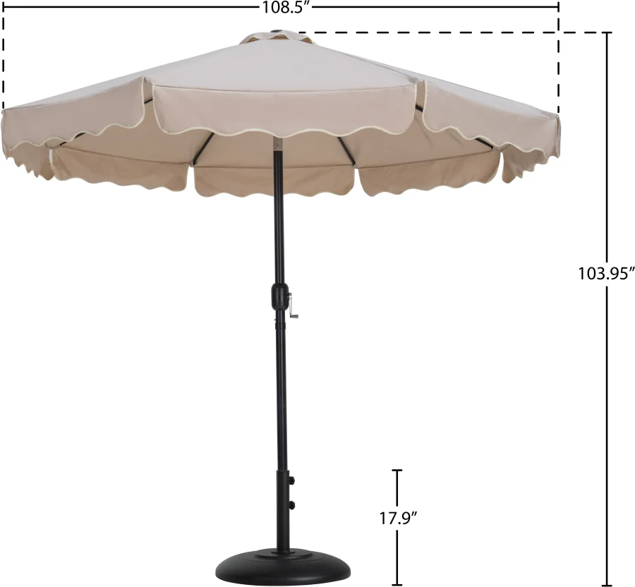 Amalfi Water Resistant Fabric And Aluminum Patio Umbrella With Base Set - Image 49