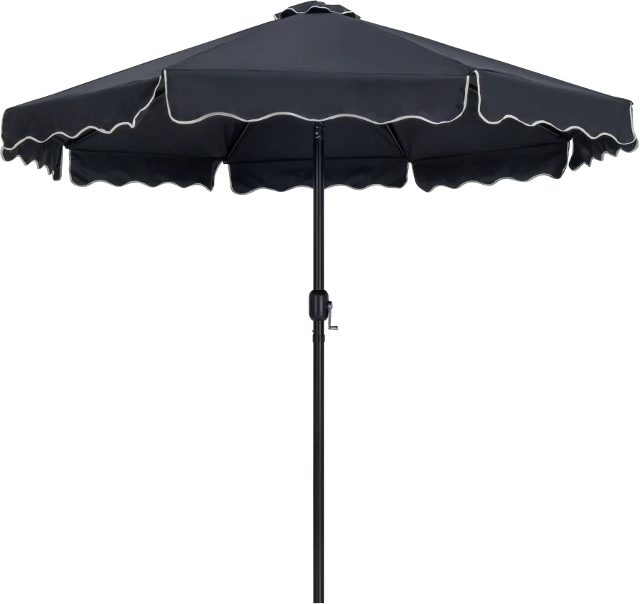Amalfi Water Resistant Fabric And Aluminum Patio Umbrella With Base Set - Image 3