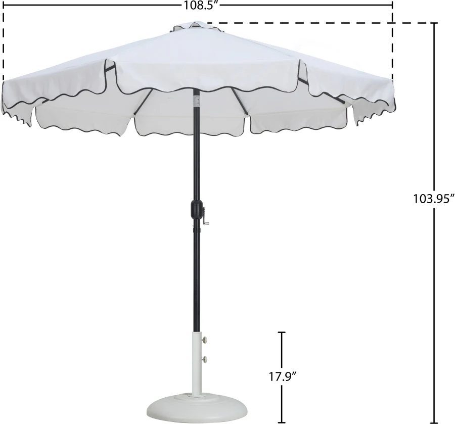 Amalfi Water Resistant Fabric And Aluminum Patio Umbrella With Base Set - Image 33