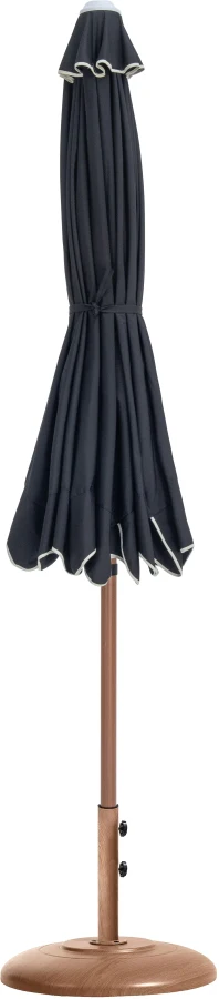 Amalfi Water Resistant Fabric And Aluminum Patio Umbrella With Base Set - Image 11