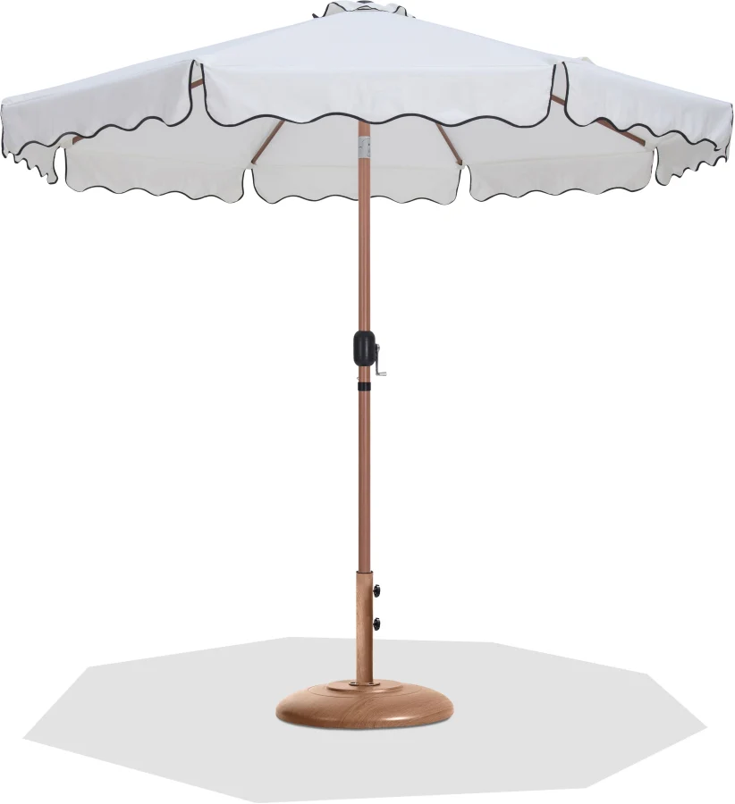Amalfi Water Resistant Fabric And Aluminum Patio Umbrella With Base Set - Image 16