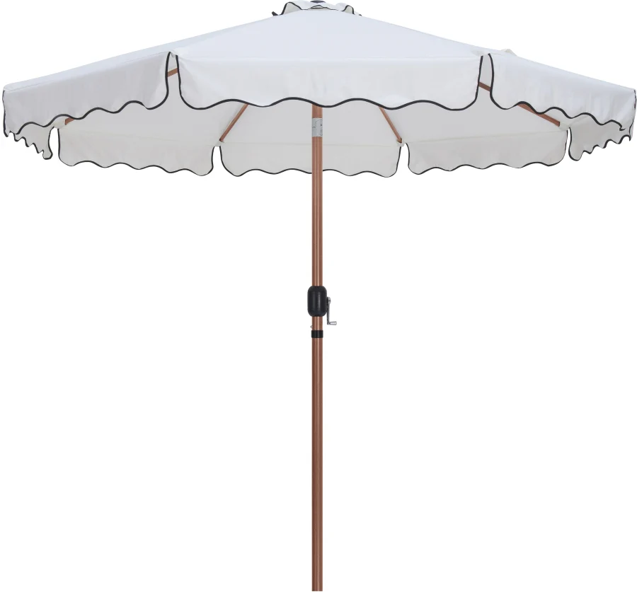 Amalfi Water Resistant Fabric And Aluminum Patio Umbrella With Base Set - Image 18