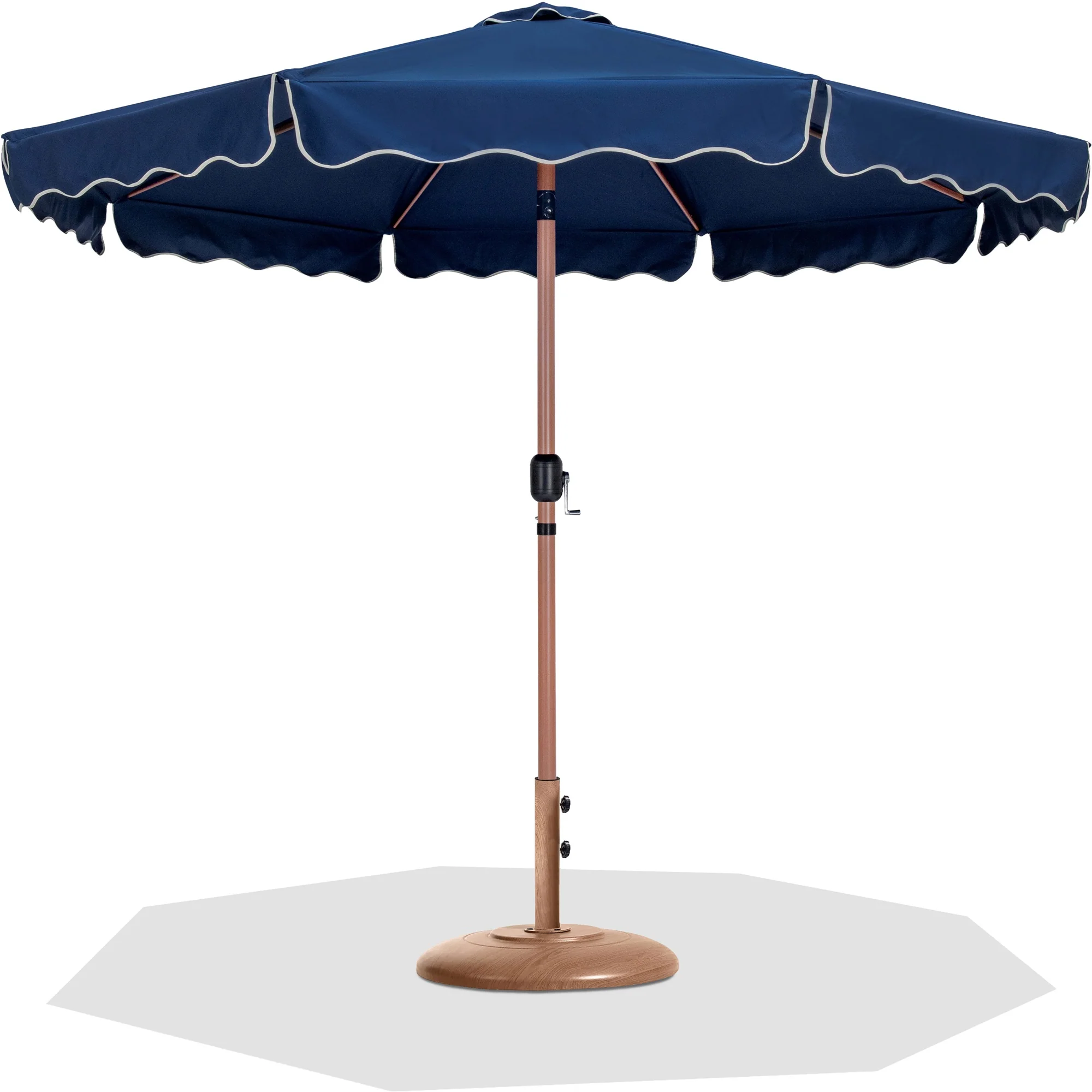 Amalfi Water Resistant Fabric And Aluminum Patio Umbrella With Base Set - Image 31