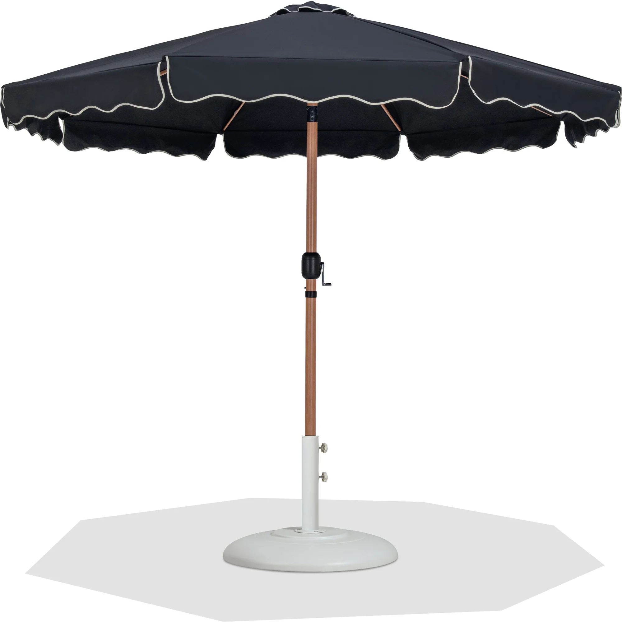 Amalfi Water Resistant Fabric And Aluminum Patio Umbrella With Base Set