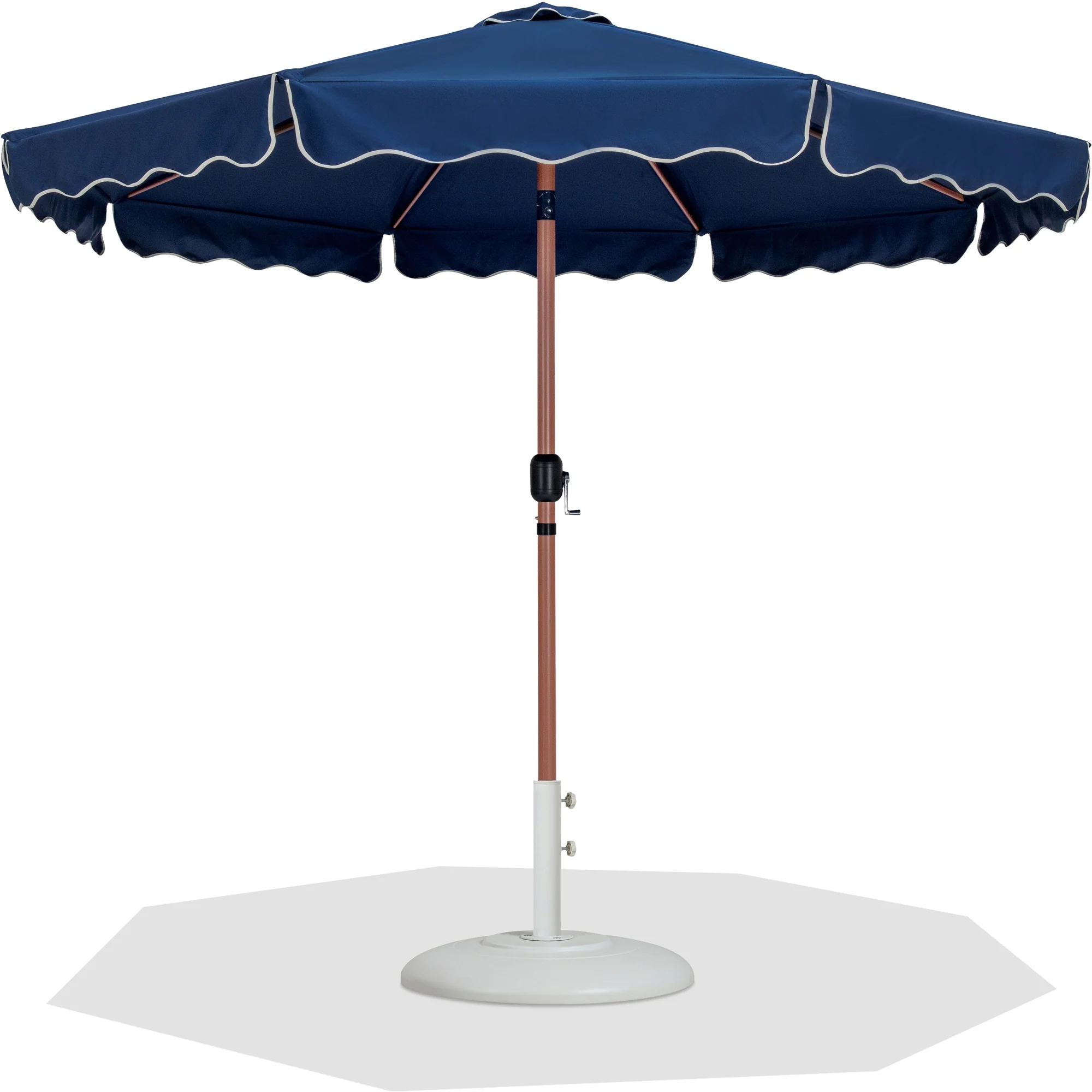 Amalfi Water Resistant Fabric And Aluminum Patio Umbrella With Base Set - Image 32