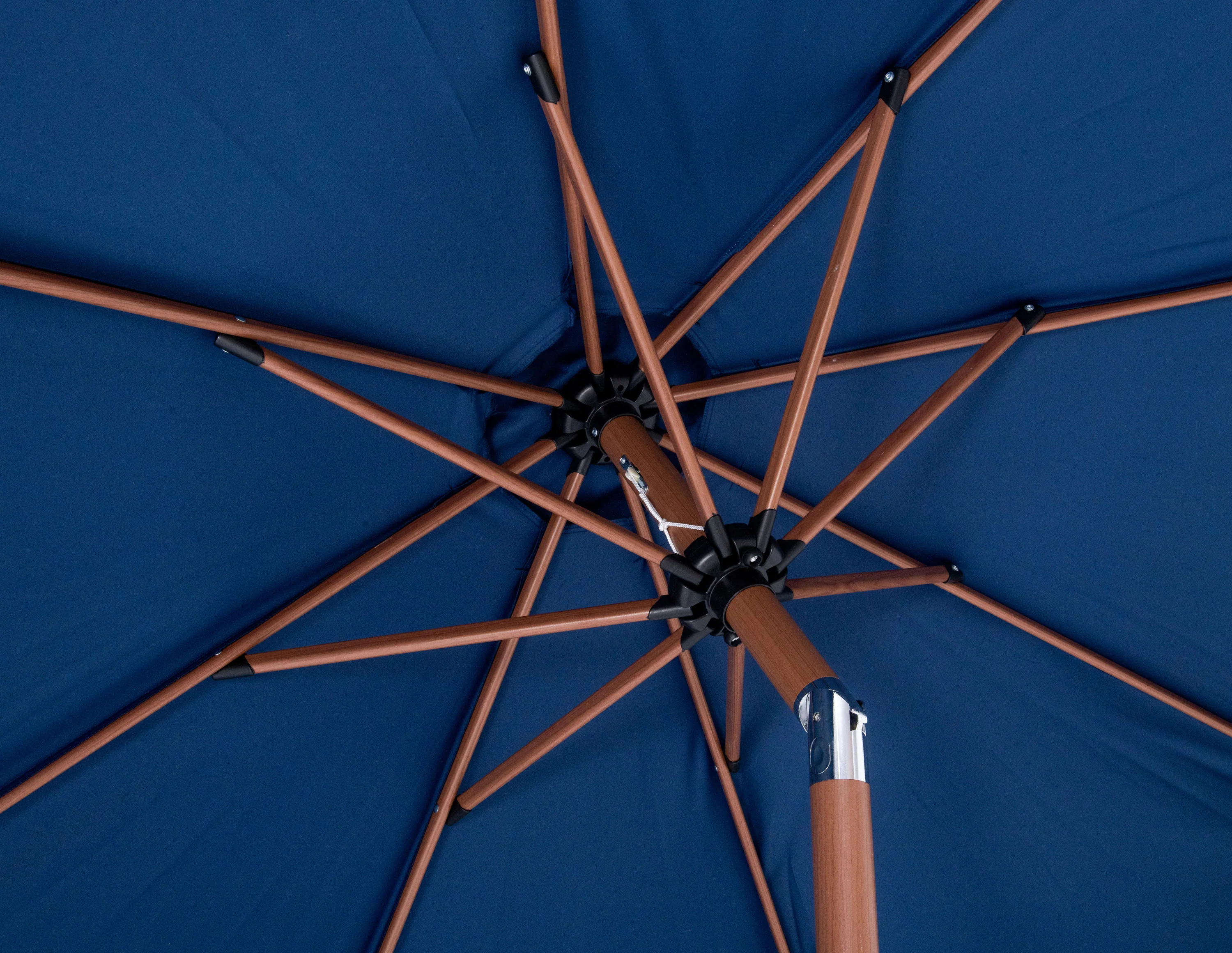 Amalfi Water Resistant Fabric And Aluminum Patio Umbrella With Base Set - Image 45