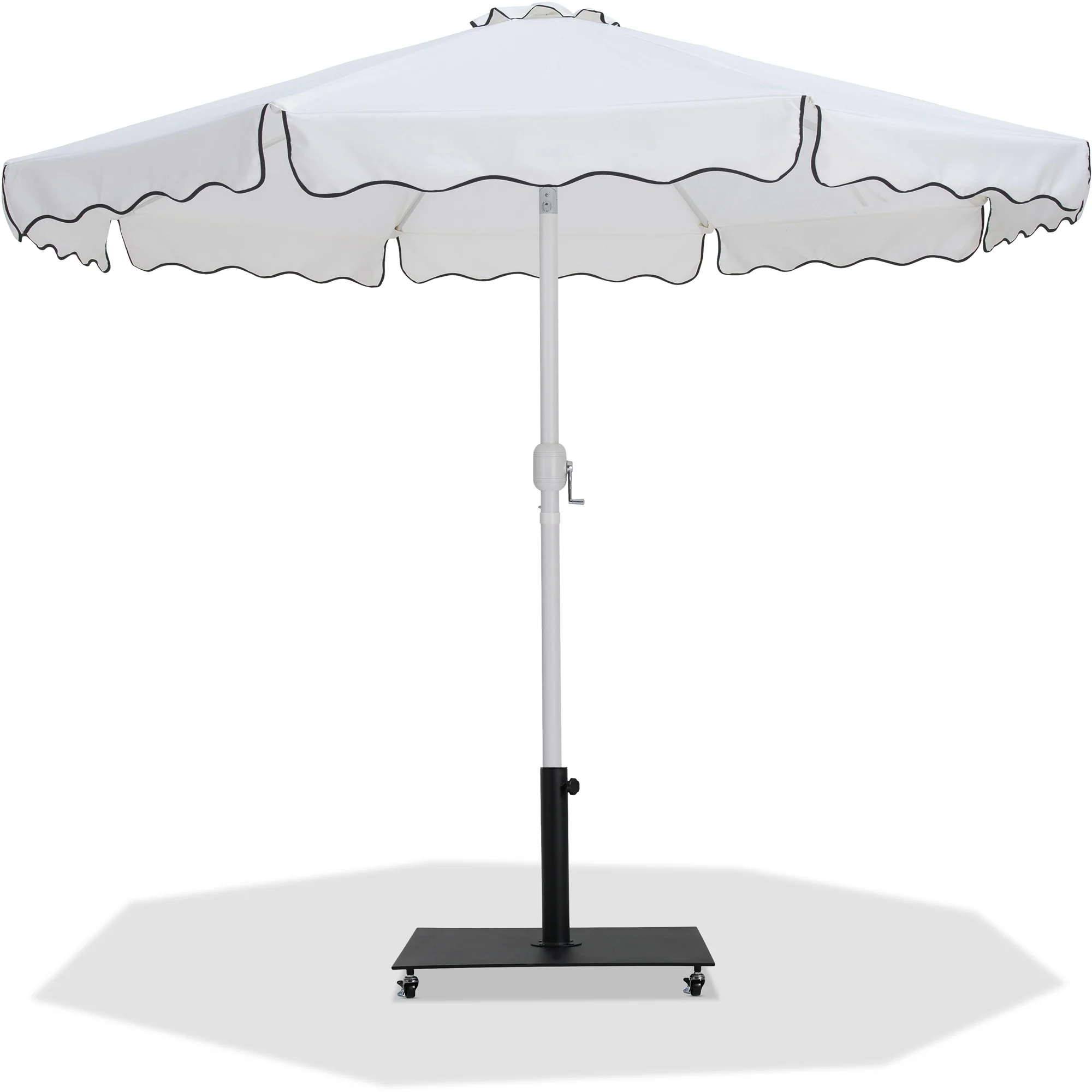 Amalfi Water Resistant Fabric And Aluminum Patio Umbrella With Base Set - Image 20