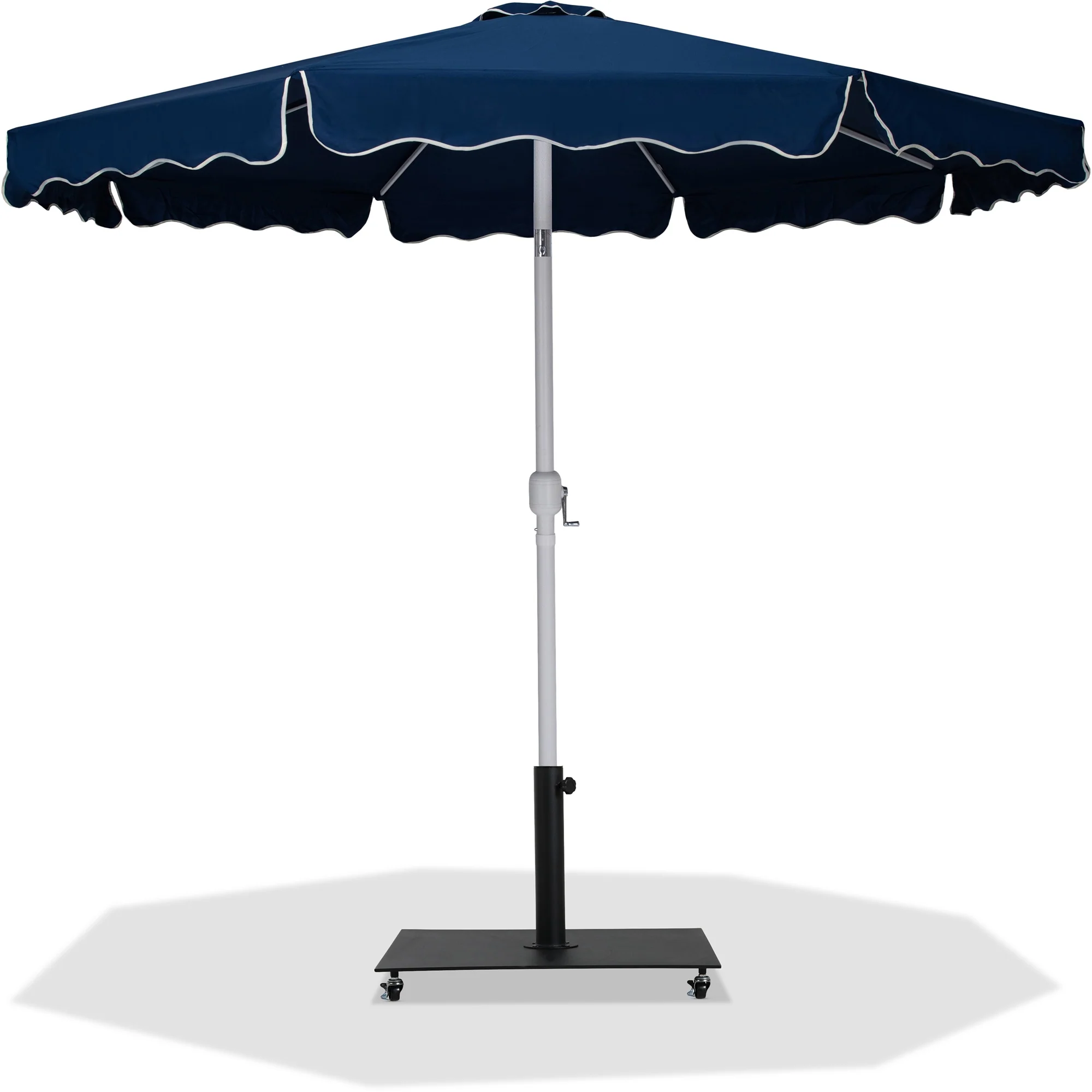 Amalfi Water Resistant Fabric And Aluminum Patio Umbrella With Base Set - Image 39