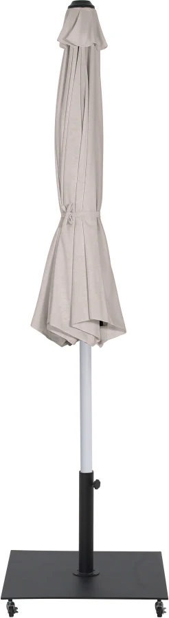 Amalfi Water Resistant Fabric And Aluminum Patio Umbrella With Base Set - Image 69