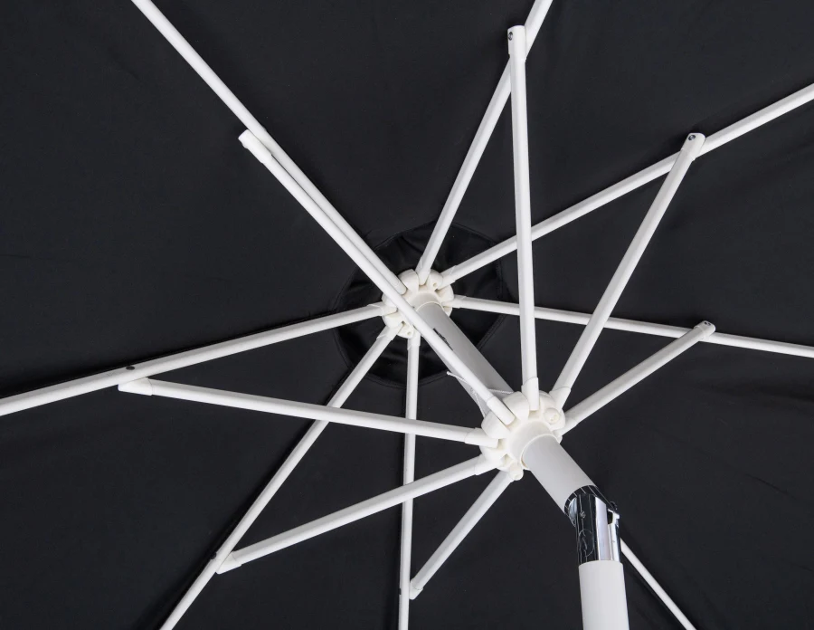 Amalfi Water Resistant Fabric And Aluminum Patio Umbrella With Base Set - Image 16