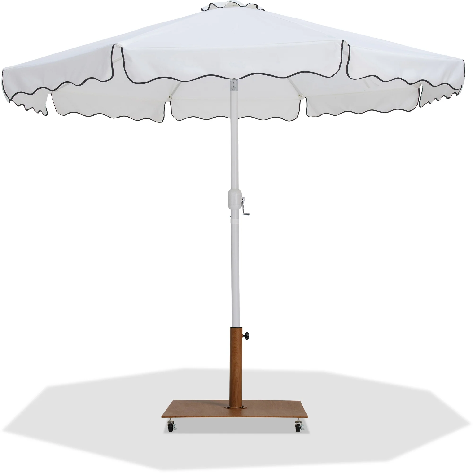 Amalfi Water Resistant Fabric And Aluminum Patio Umbrella With Base Set - Image 20