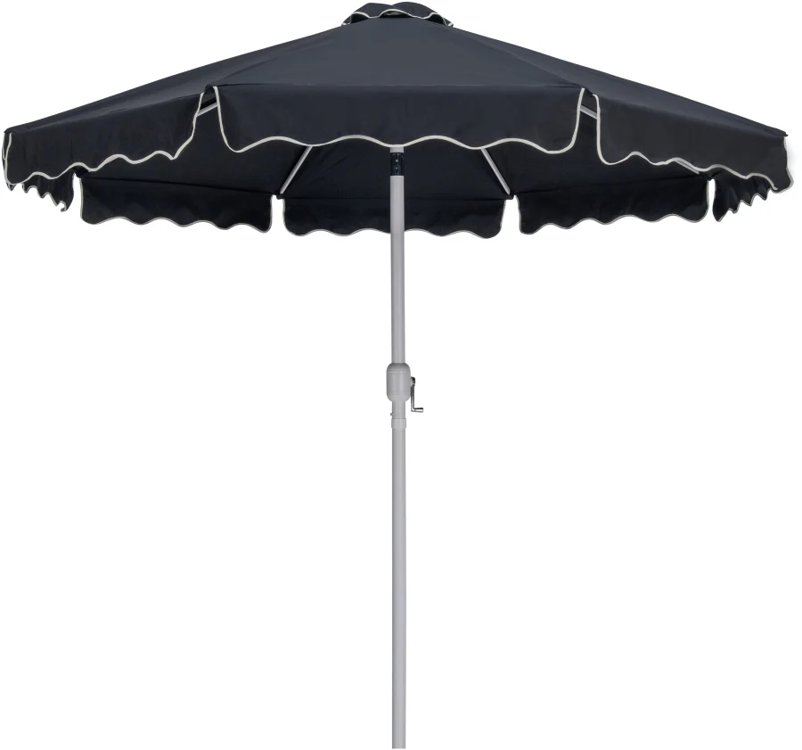 Amalfi Water Resistant Fabric And Aluminum Patio Umbrella With Base Set - Image 3