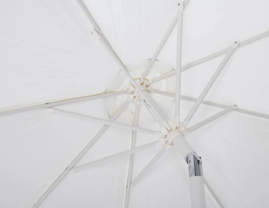 Amalfi Water Resistant Fabric And Aluminum Patio Umbrella With Base Set - Image 35