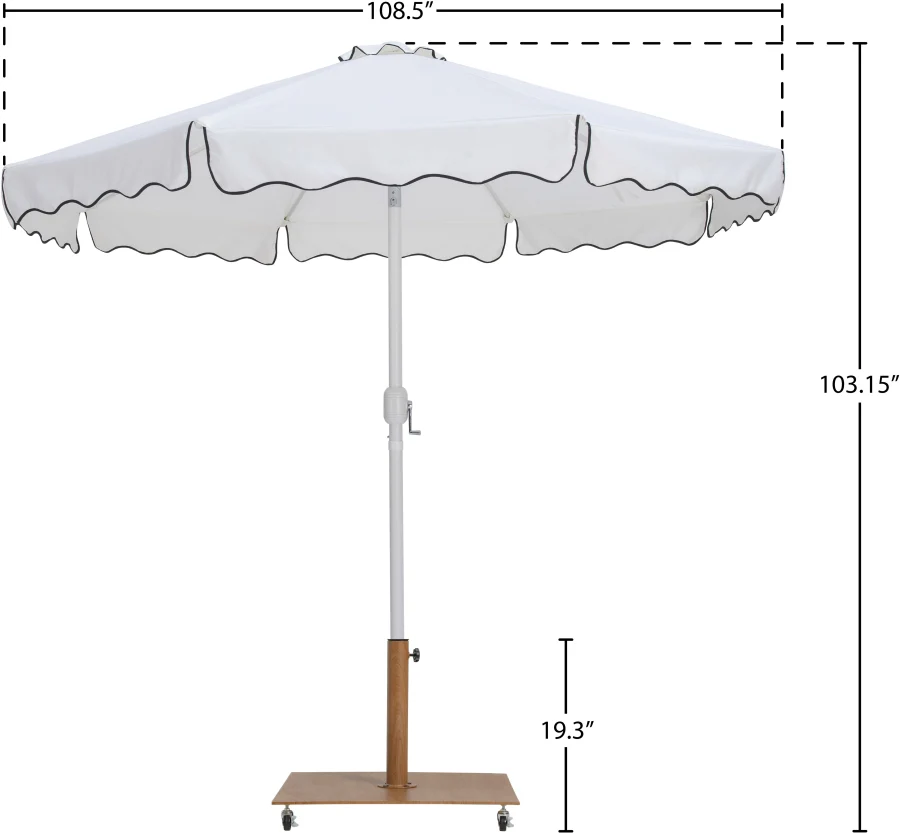 Amalfi Water Resistant Fabric And Aluminum Patio Umbrella With Base Set - Image 37