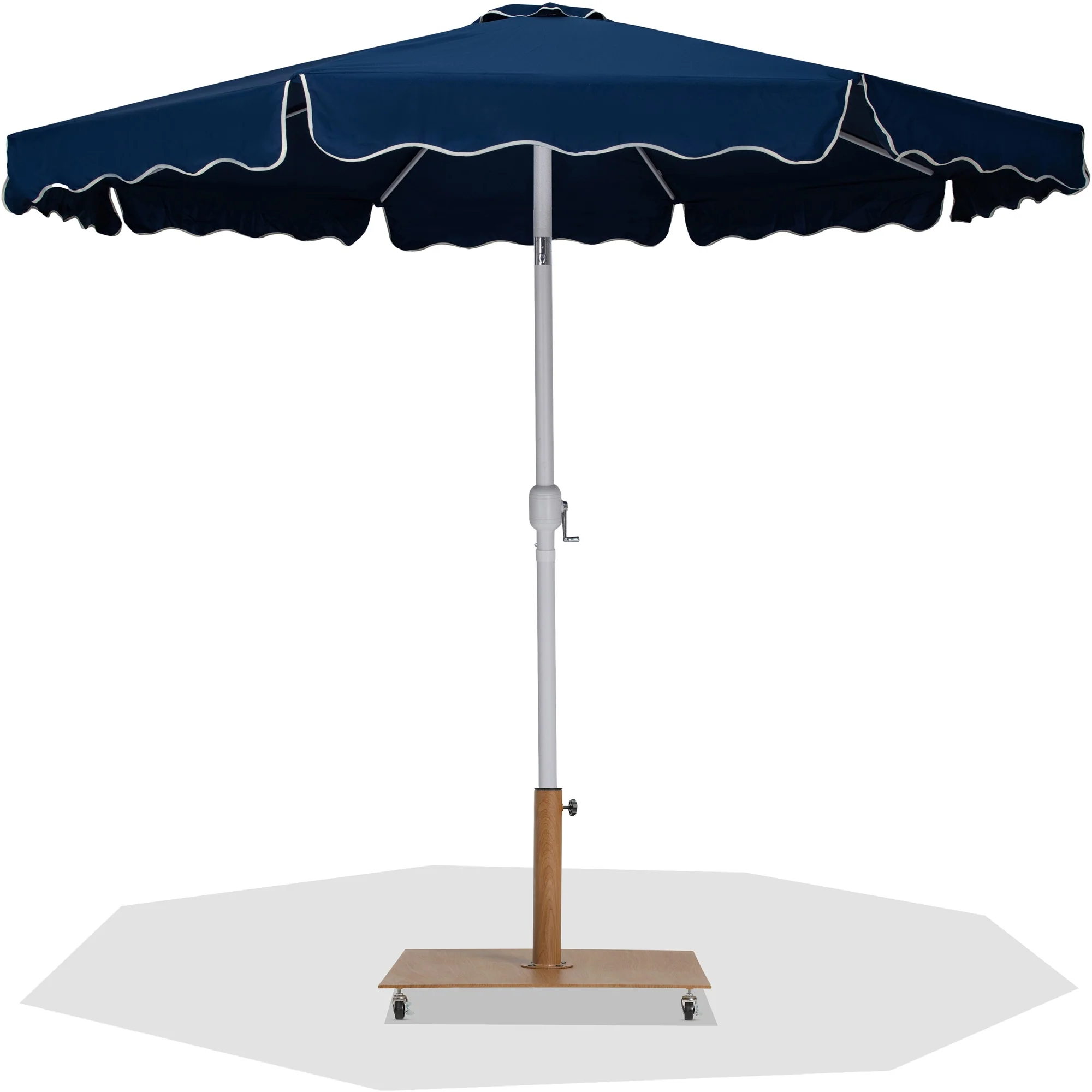 Amalfi Water Resistant Fabric And Aluminum Patio Umbrella With Base Set - Image 39