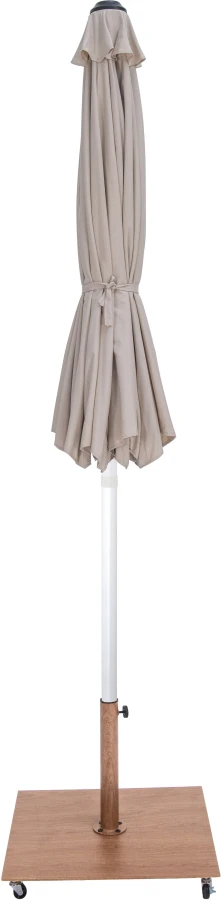 Amalfi Water Resistant Fabric And Aluminum Patio Umbrella With Base Set - Image 70