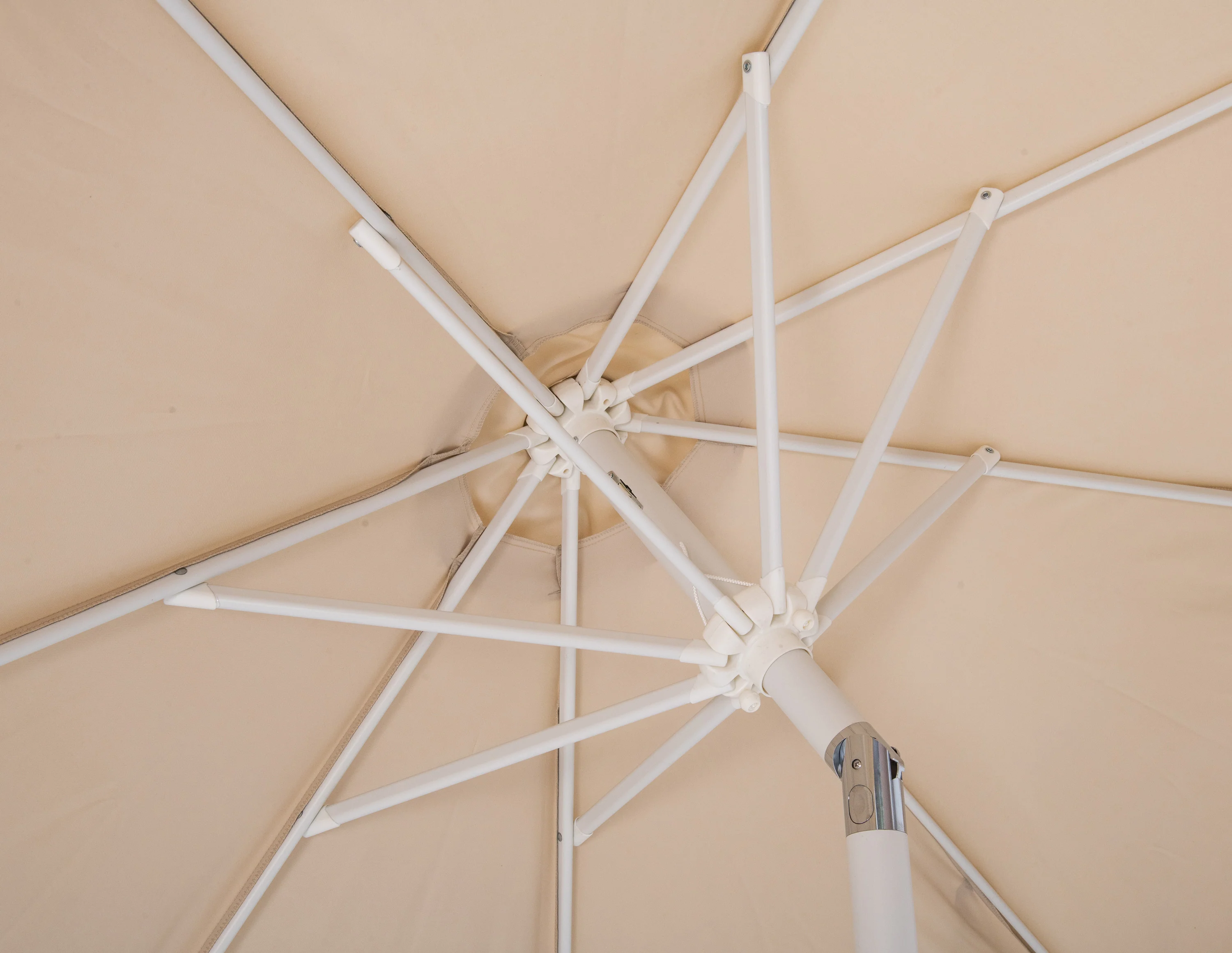 Amalfi Water Resistant Fabric And Aluminum Patio Umbrella With Base Set - Image 73