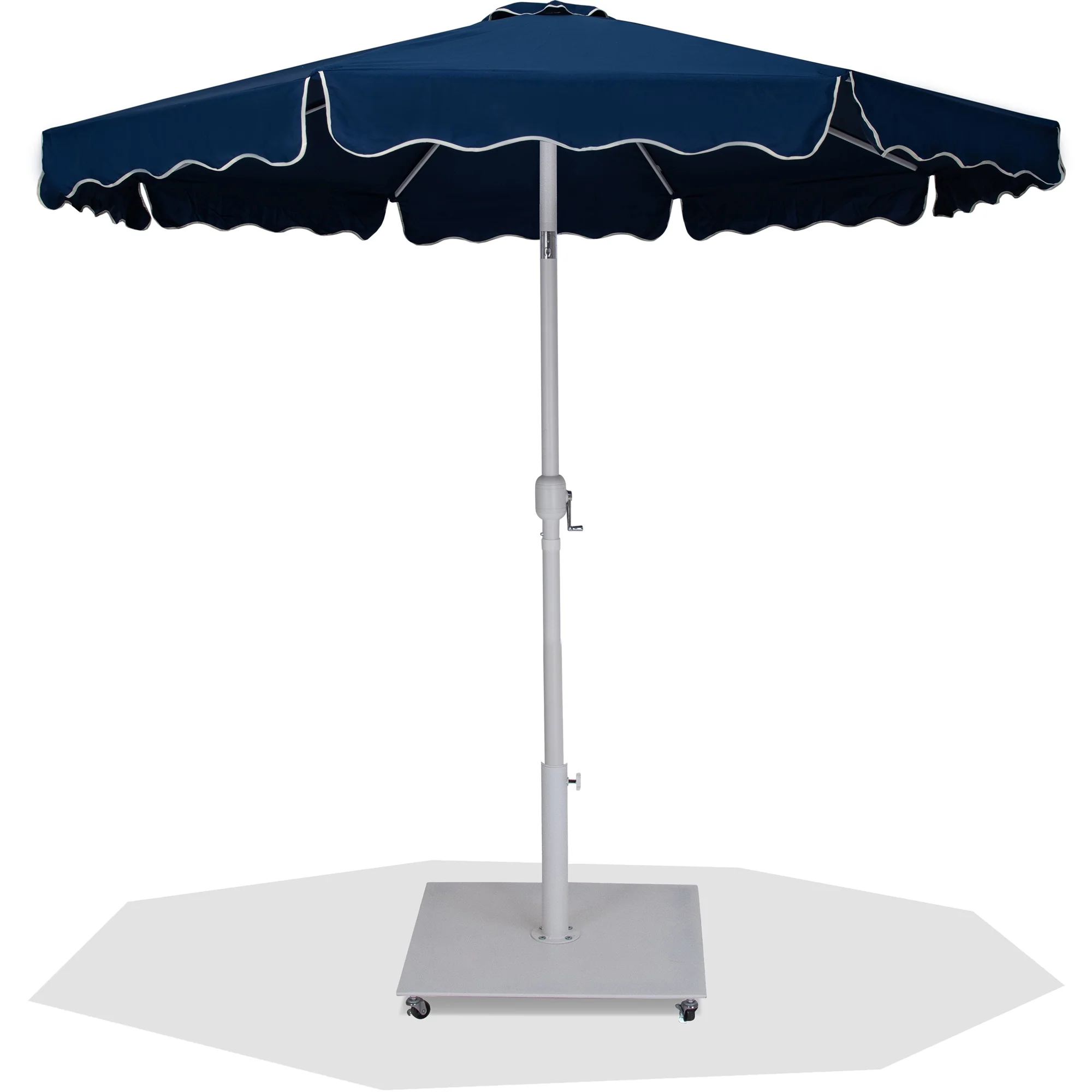 Amalfi Water Resistant Fabric And Aluminum Patio Umbrella With Base Set - Image 39