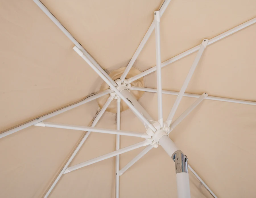Amalfi Water Resistant Fabric And Aluminum Patio Umbrella With Base Set - Image 73