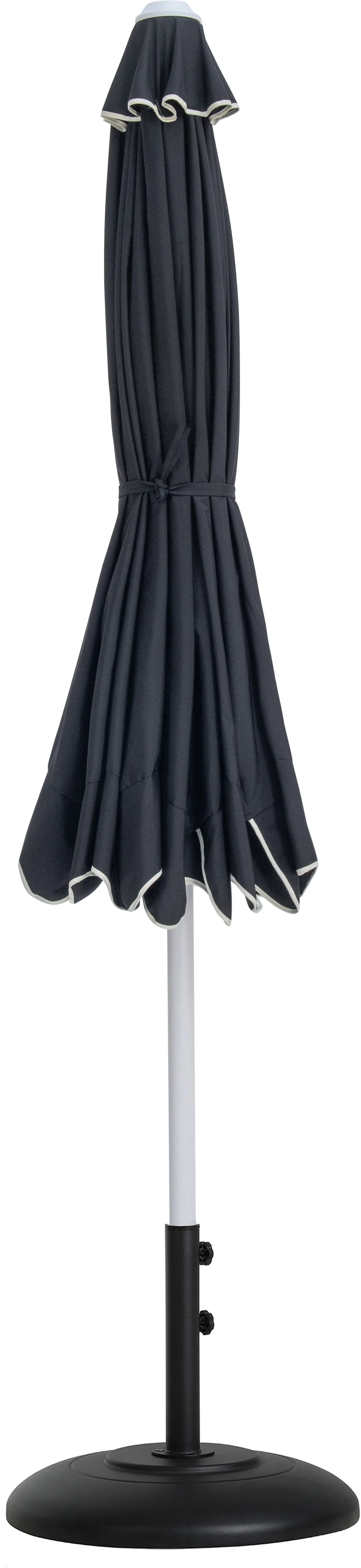 Amalfi Water Resistant Fabric And Aluminum Patio Umbrella With Base Set - Image 11