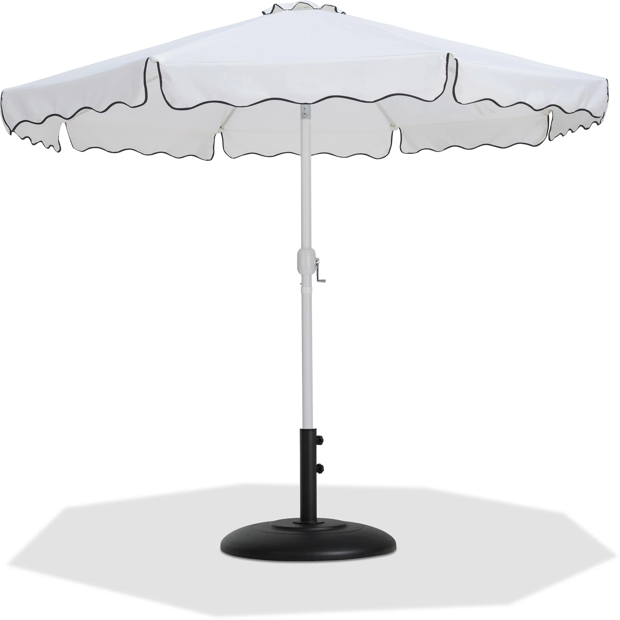 Amalfi Water Resistant Fabric And Aluminum Patio Umbrella With Base Set - Image 18