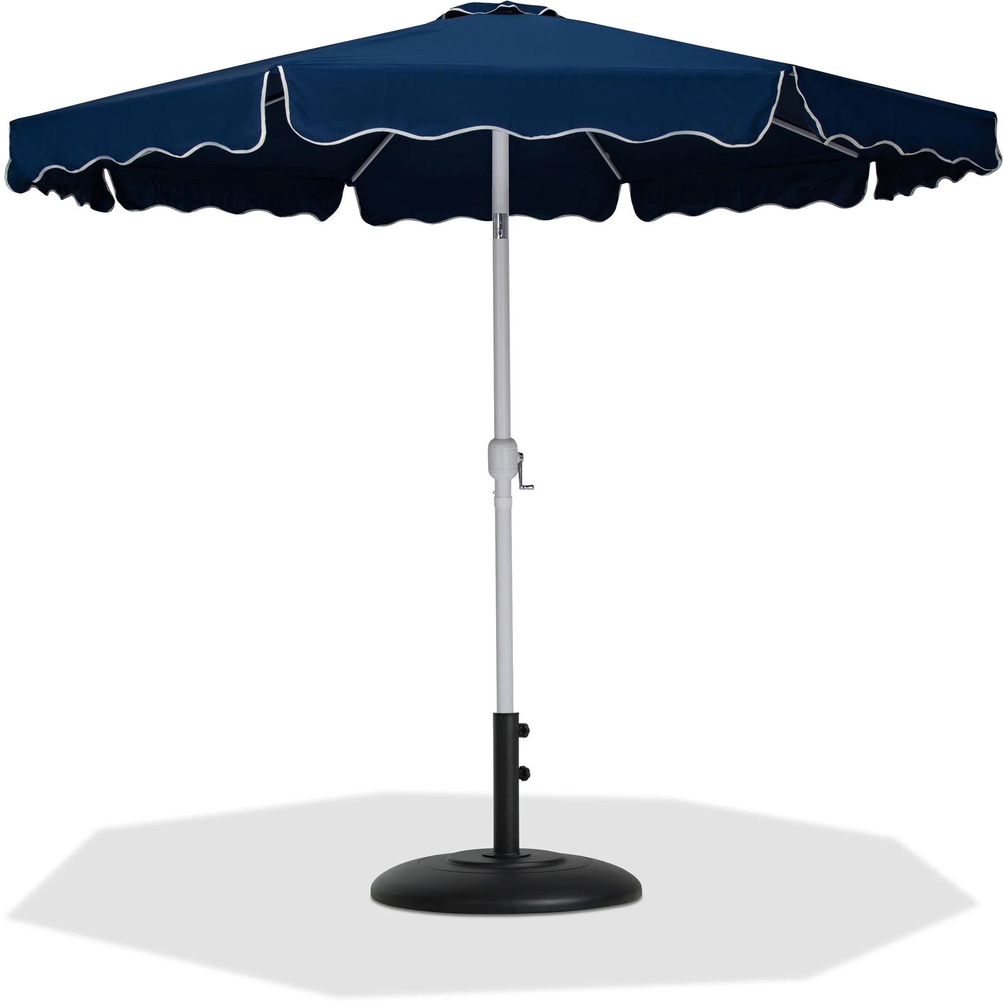 Amalfi Water Resistant Fabric And Aluminum Patio Umbrella With Base Set - Image 33