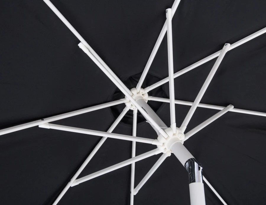Amalfi Water Resistant Fabric And Aluminum Patio Umbrella With Base Set - Image 13