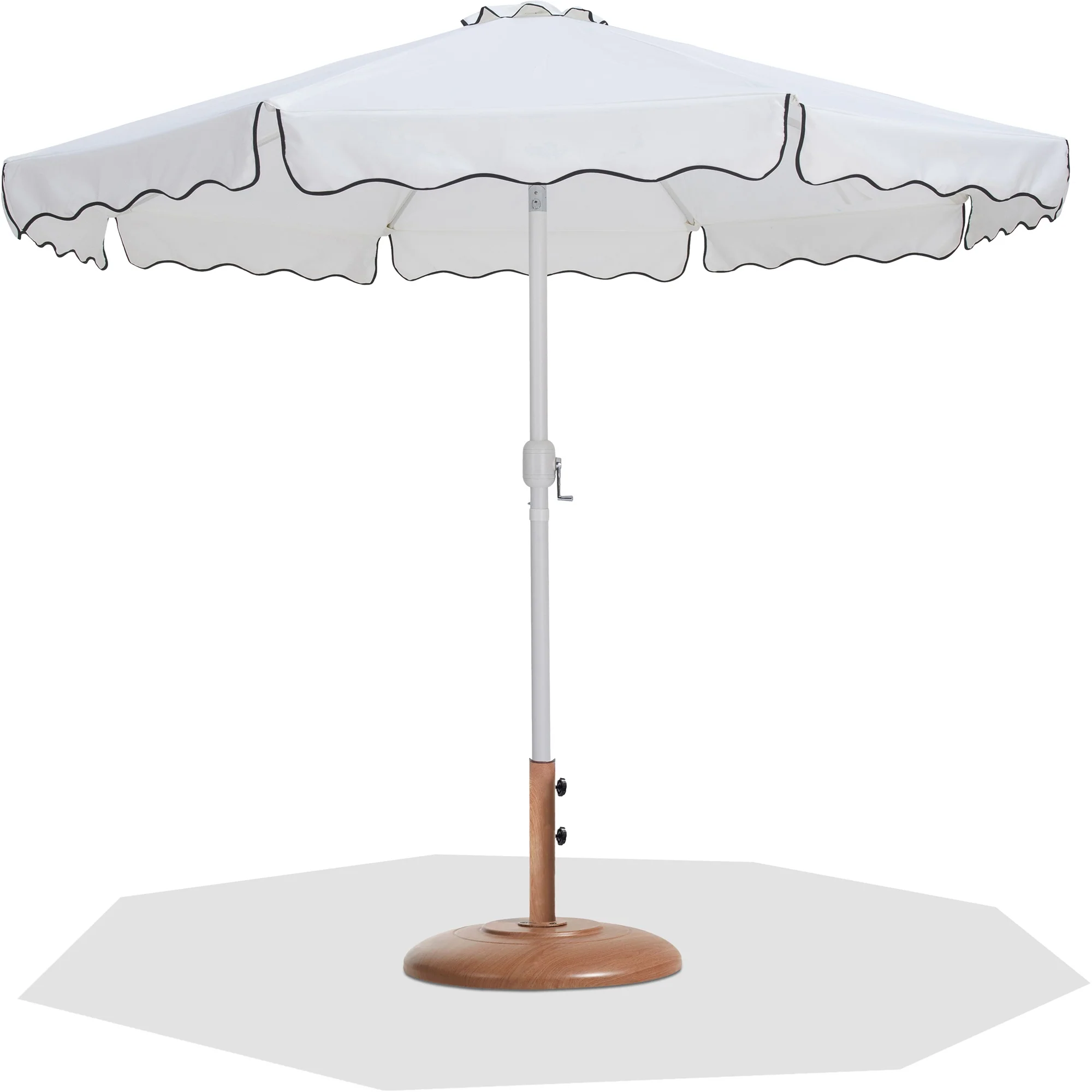 Amalfi Water Resistant Fabric And Aluminum Patio Umbrella With Base Set - Image 17