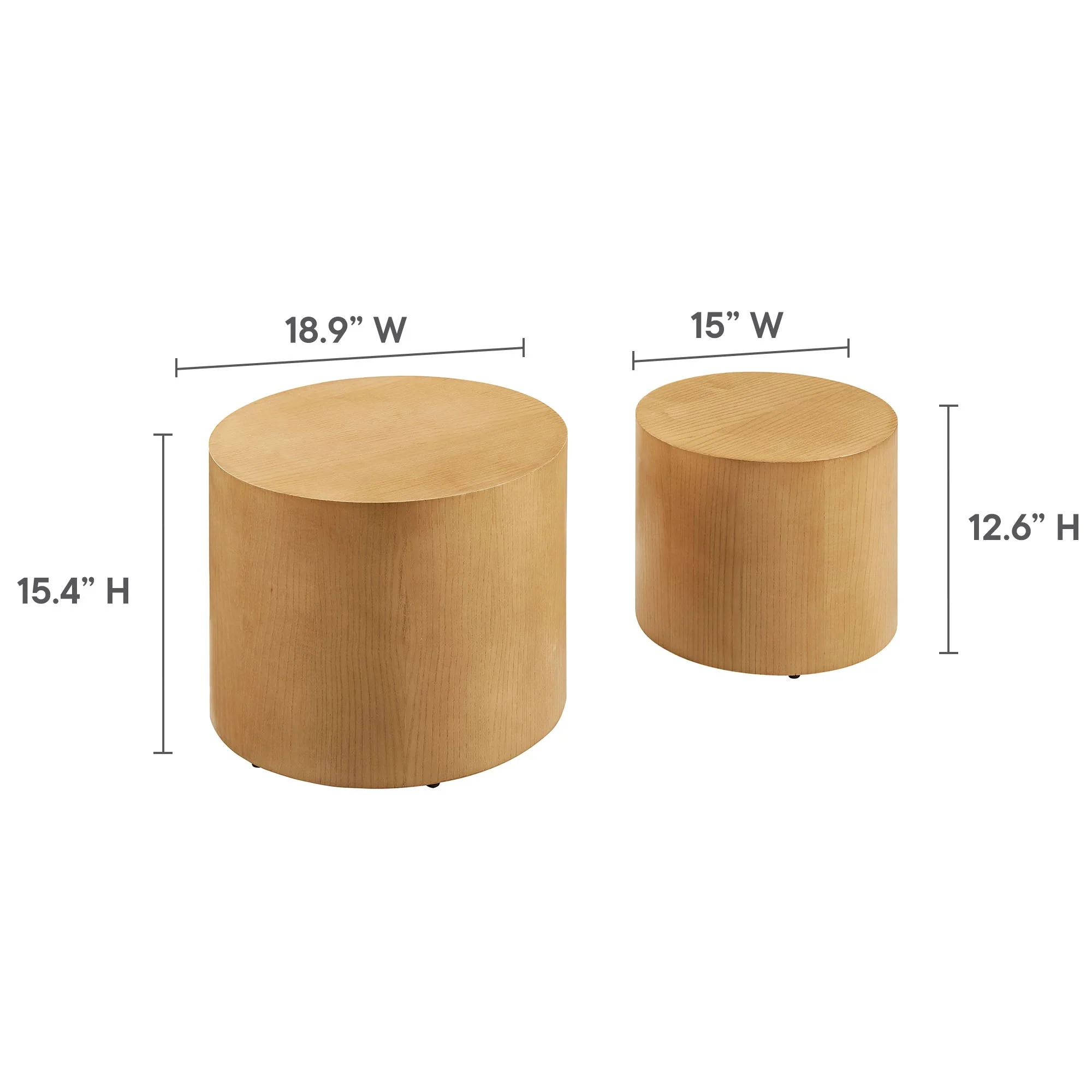 Amani Round Nesting Coffee Tables Set of 2 - Image 10