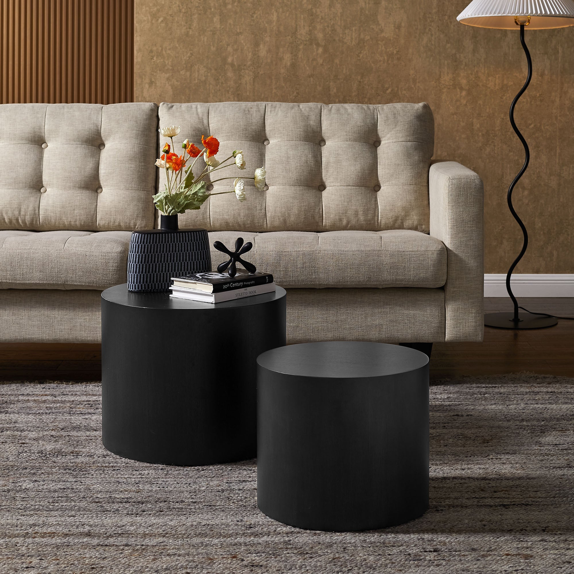 Amani Round Nesting Coffee Tables Set of 2 - Image 12